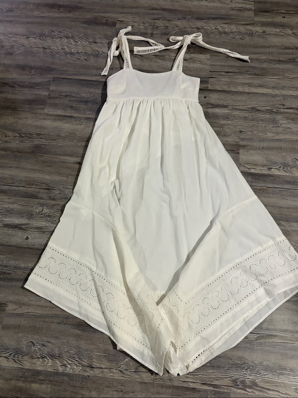 Moon River Cream Smocked Strap Top - Picture 3 of 5